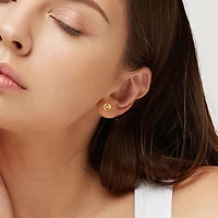 Boucles d'oreilles Miabella à Solitaire Citrine en Argent Sterling
