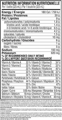 SlimFast Advanced Nutrition Elevee en Protiene Creme a la Vanille Lait Frappe substitut de repas 4x325ml