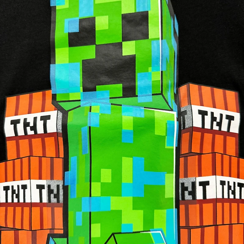 Minecraft Boys Creeper Stockpile Short Sleeve T-Shirt