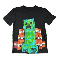 Minecraft Boys Creeper Stockpile Short Sleeve T-Shirt
