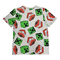 Minecraft Boys Creeper Logo Short Sleeve T-Shirt