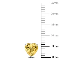 Boucles d'oreilles Miabella à Solitaire Cœur Citrine en Argent Sterling