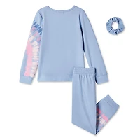 Ensemble 3 pièces avec chandail, jogger et chouchou en molleton Btween pour filles