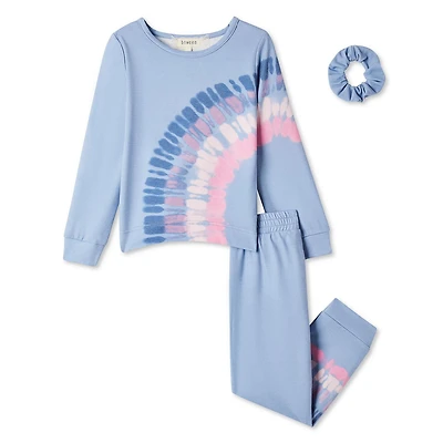 Ensemble 3 pièces avec chandail, jogger et chouchou en molleton Btween pour filles