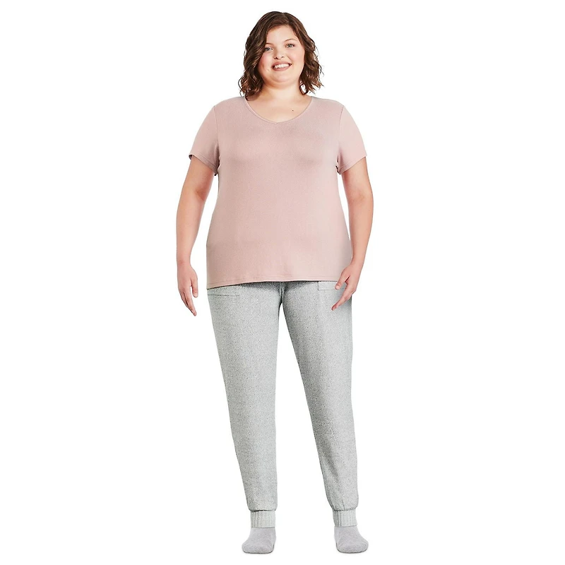 George Plus Women's Short Sleeve V-Neckline Lounge Tee