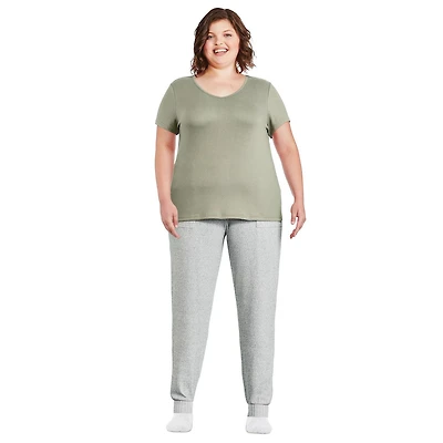 T-shirt de nuit à manches courtes avec encolure en V George Plus pour femmes