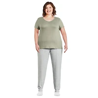 T-shirt de nuit à manches courtes avec encolure en V George Plus pour femmes