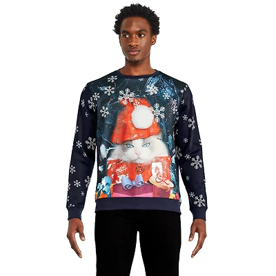 Coton ouaté de Noël avec encolure ronde George pour hommes