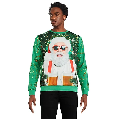 Coton ouaté de Noël avec encolure ronde George pour hommes