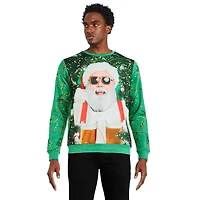 Coton ouaté de Noël avec encolure ronde George pour hommes