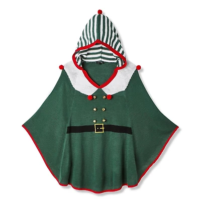 George Plus Women's Christmas Elf Poncho Sweater