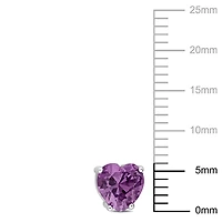 Boucles d'oreilles Miabella à Solitaire Cœur Alexandrite Simulé en Argent Sterling