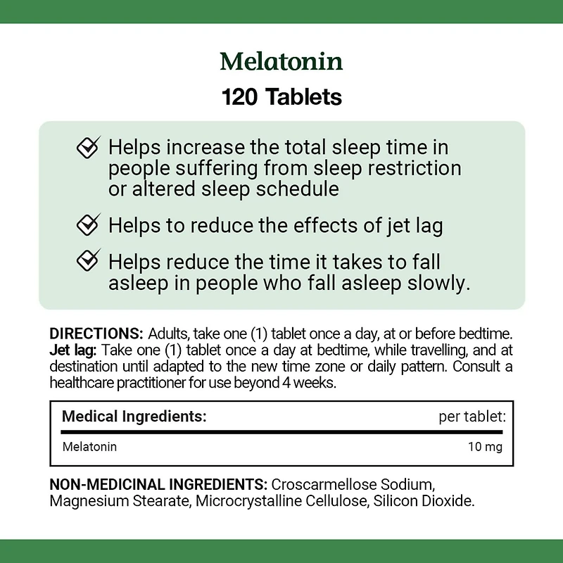 Mélatonine 10 mg format économique 120 comprimés