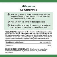 Mélatonine 10 mg format économique 120 comprimés