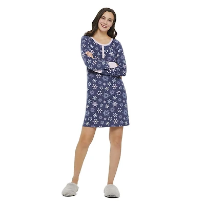 Chemise de nuit en tricot gaufré George pour femmes