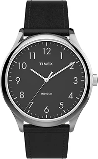 Timex Modern Easy Reader 40mm Leather Strap Watch