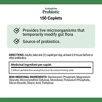 NATURE'S BOUNTY Extra Strength Acidophilus Probiotic, Lactobacillus Acidophilus, Temporarily Modifies Gut Flora, Live Microorganisms, 2 Billion Colony Forming Units,150 Caplets 150.0 count, 150 Caplets