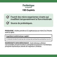 NATURE'S BOUNTY Extra Strength Acidophilus Probiotic, Lactobacillus Acidophilus, Temporarily Modifies Gut Flora, Live Microorganisms, 2 Billion Colony Forming Units,150 Caplets 150.0 count, 150 Caplets