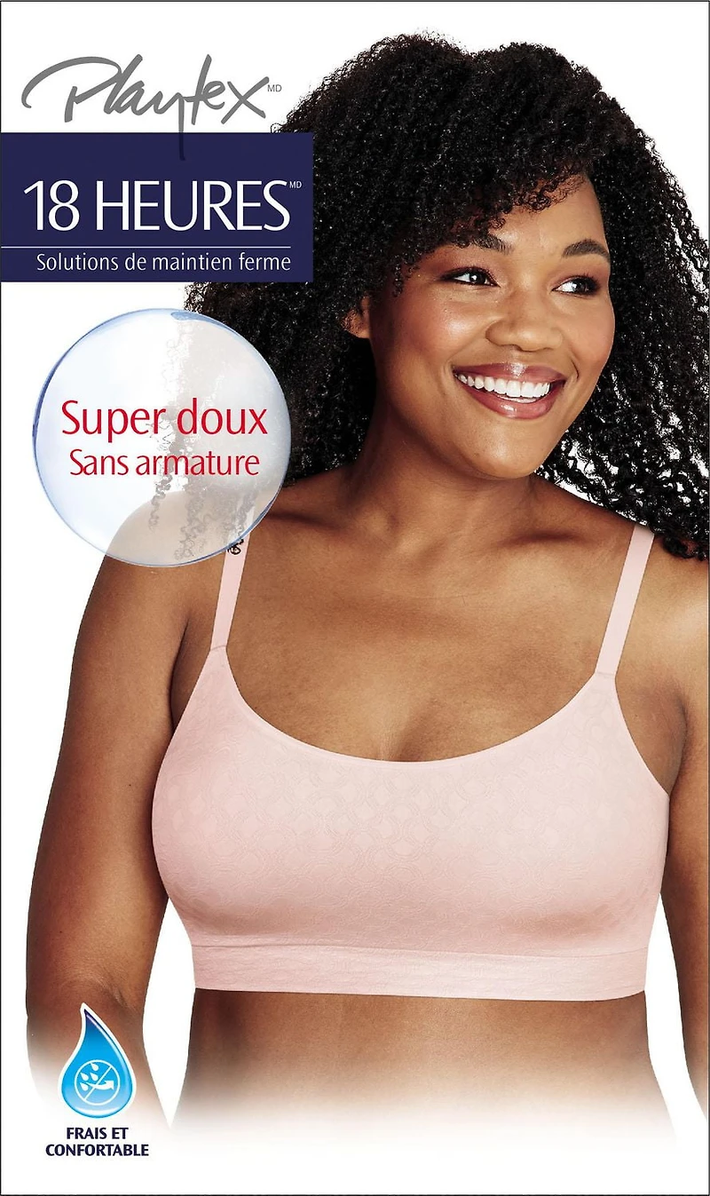 Soutien-gorge confortable sans armature et sans coutures de Playtex Tailles: P - 3TG