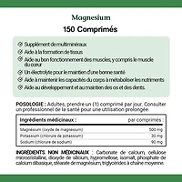 NATURE'S BOUNTY Magnesium Plus Electrolytes, 500 mg, Helps Maintain Muscle Function, Helps Tissue Formation & Development, Helps Maintain Bones & Teeth,<br>Helps Body Metabolize Nutrients, Tablets 150.0 count, 150 Tablets