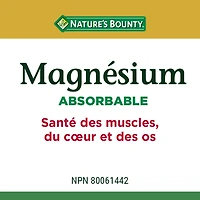 NATURE'S BOUNTY Magnesium, Absorbable, 400 mg, Helps Maintain Electrolyte Balance, Helps Development & Maintenance of Bones, Teeth & Muscle Function, Helps Heart Muscle Function, 125 Softgels 125.0 count, 125 Softgels
