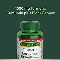 NATURE'S BOUNTY Curcumine du curcuma avec poivre noir, 1 000 mg, antioxydant, soulage les articulations et aide la digestion, capsules 90 paquet