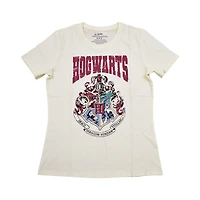 Harry Potter Ladies Hogwarts Crest Short Sleeve T-Shirt, Sizes: XS-XL