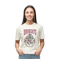 Harry Potter Ladies Hogwarts Crest Short Sleeve T-Shirt, Sizes: XS-XL