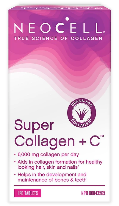 NeoCell Super Collagen + C, Collagen Supplement, 120 Tablets