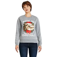 George Women's Ugly Christmas Light Up Fleece Sweatshirt