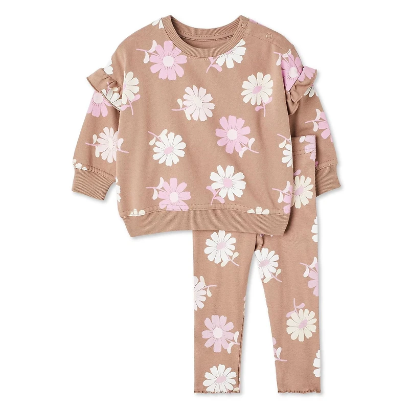 George Baby Girls' Ruffle 2-Piece Set
