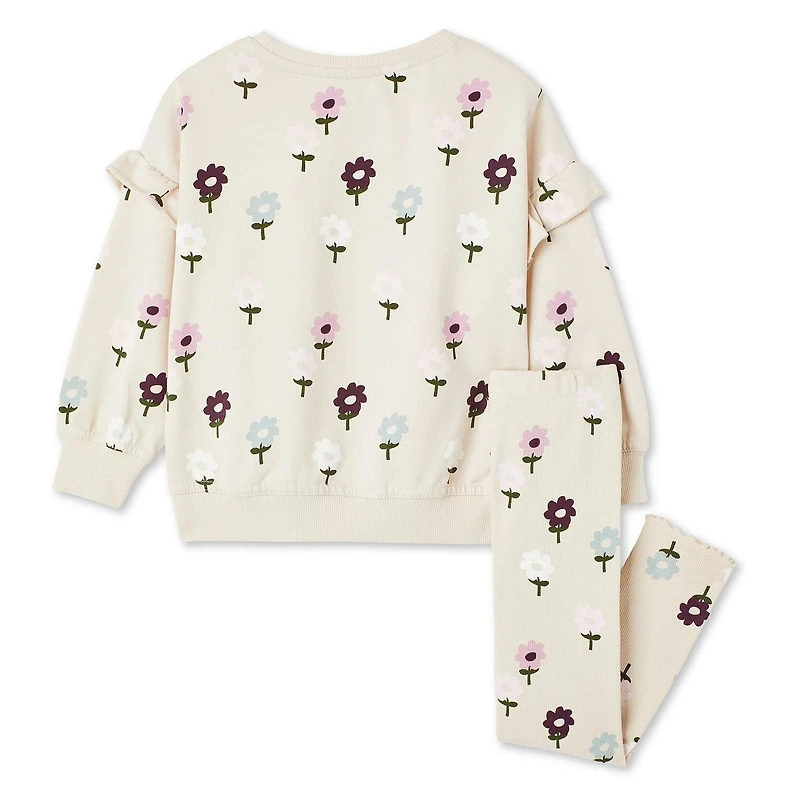 Ensemble 2 pièces à volants George pour petites filles Tailles 2T-5T