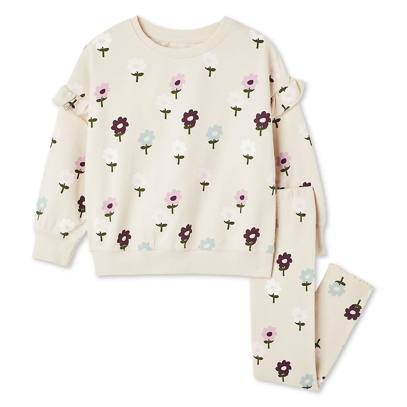 Ensemble 2 pièces à volants George pour petites filles Tailles 2T-5T