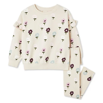 Ensemble 2 pièces à volants George pour petites filles Tailles 2T-5T