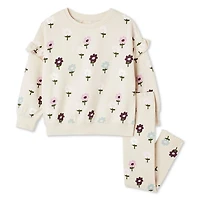 Ensemble 2 pièces à volants George pour petites filles Tailles 2T-5T