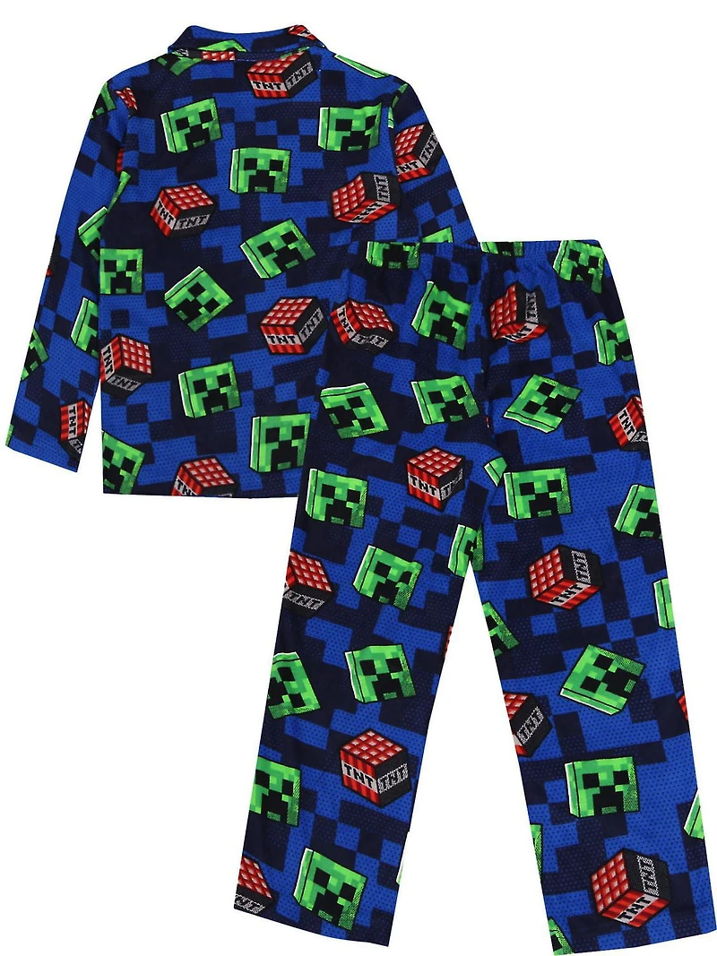 MINECRAFT - Pyjama 2 pièces en tricot - Enfants - Garçons TAILLES : TP-G
