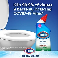 Clorox® Disinfecting Toilet Bowl Cleaner with Bleach, Fresh Scent, 709 mL, Kills 99.9% of germs*