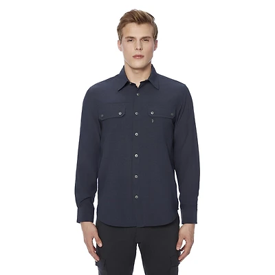 Chemise pour hommes manches longues Dark Black Tailles P-TTG