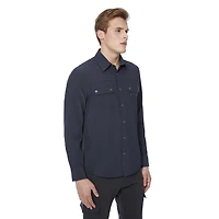Chemise pour hommes manches longues Dark Black Tailles P-TTG