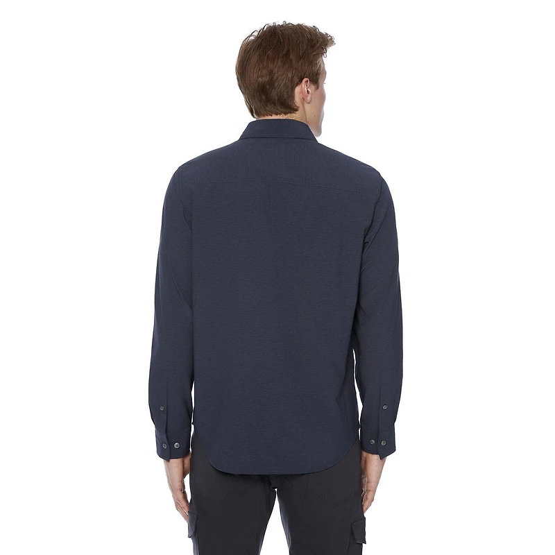 Chemise pour hommes manches longues Dark Black Tailles P-TTG