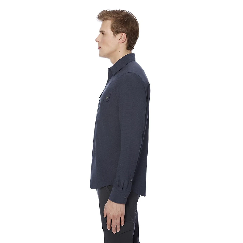 Chemise pour hommes manches longues Dark Black Tailles P-TTG