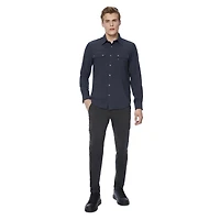 Chemise pour hommes manches longues Dark Black Tailles P-TTG