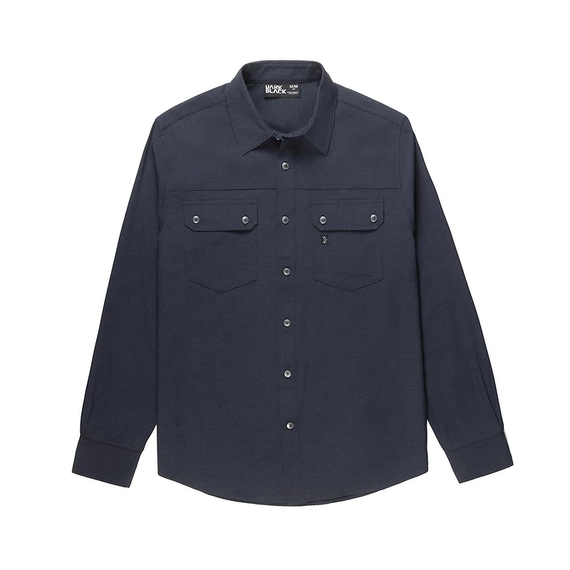 Chemise pour hommes manches longues Dark Black Tailles P-TTG