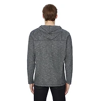 Tee-shirt Capuchon manches longues Dark Black pour hommes Tailles P-TTG