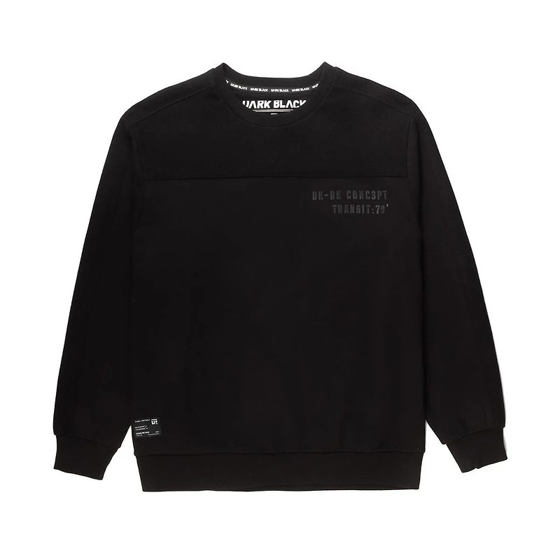 Chandail col rond à manches longues Dark Black