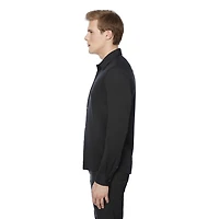 Dark Black Men's Long Sleeve Knit Shirt