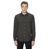 Chemise pour hommes manches longues Dark Black Tailles P-TTG