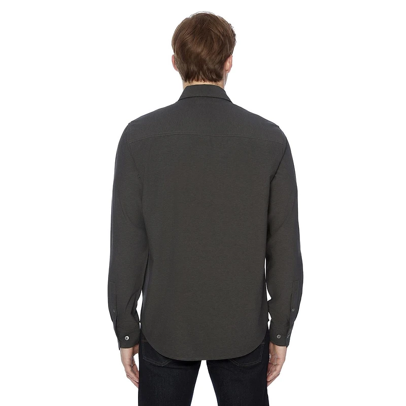 Chemise pour hommes manches longues Dark Black Tailles P-TTG