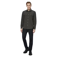 Chemise pour hommes manches longues Dark Black Tailles P-TTG