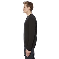 Henley à manches longues pour hommes Dark Black